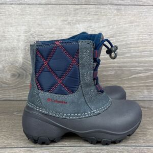 Columbia Rope Tow II Waterproof Warm 200g Toddler Boy Sz 10 Gray Navy Snow Boots